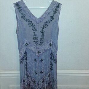 Boho Hippie Embroidered Tank Top